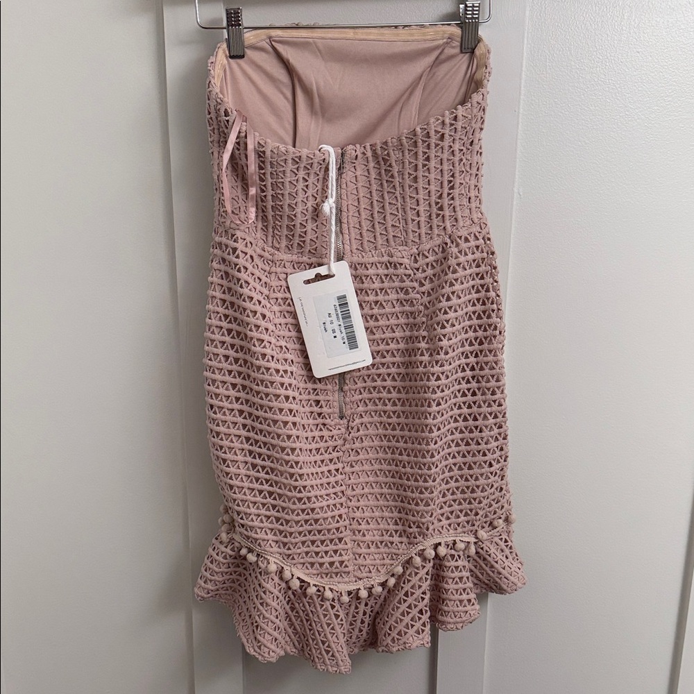 Crochet Blush Dress - Picture 2 of 4